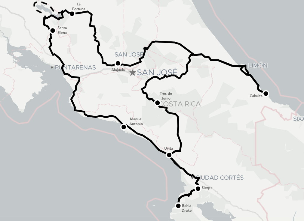 Route Costa Rica